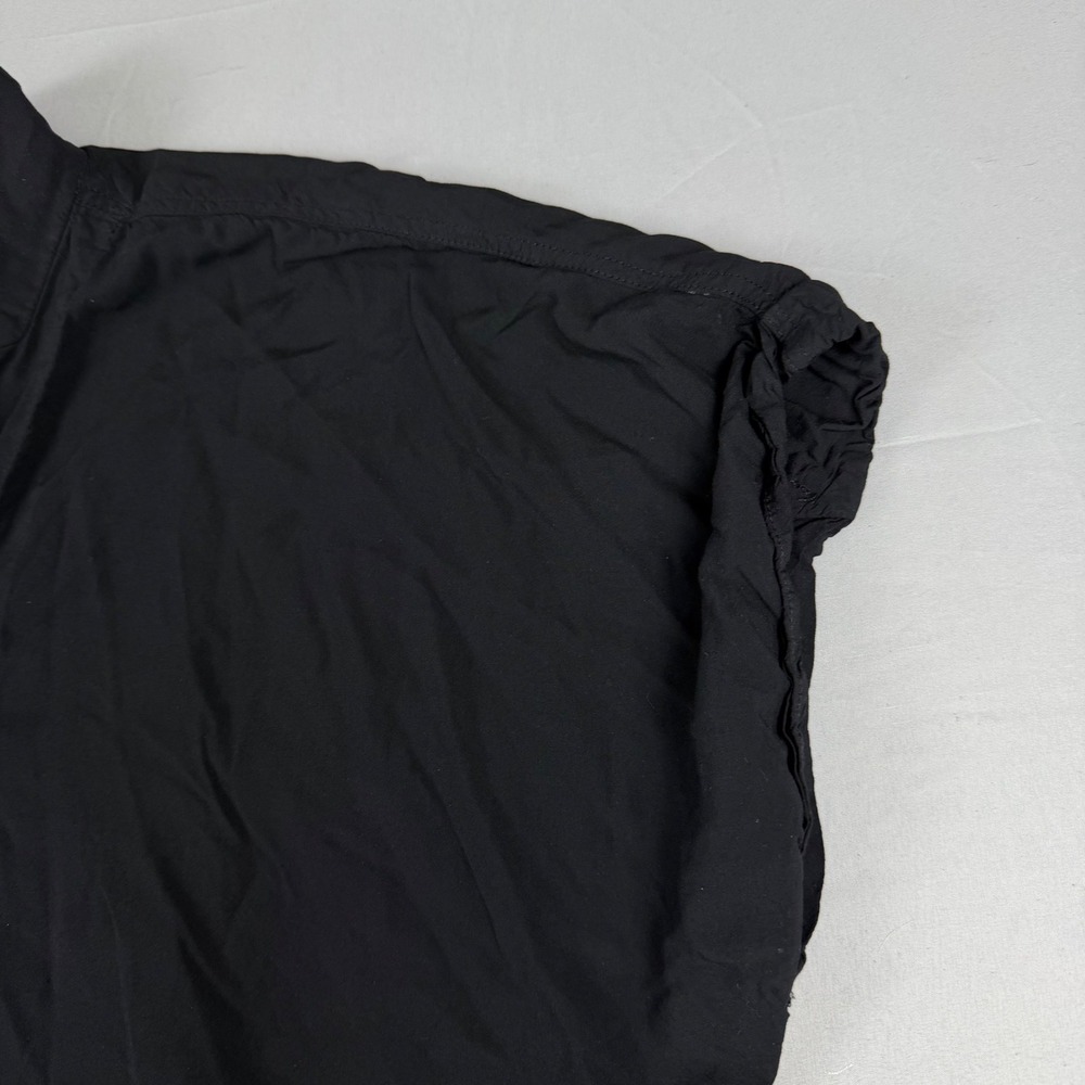 We The Free Black Collared Button Up Short Sleeve Oversized Shirt Extra Large‎ - Picture 4 of 11